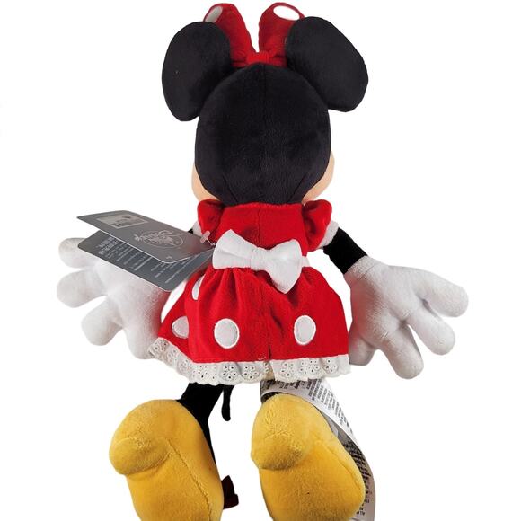 Lot of 2 Disney Store Minnie Mouse Plush Doll 14" Authentic Red Dress Polka Dots - Picture 16 of 16